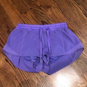 Purple lulu lemon hotta hot shorts